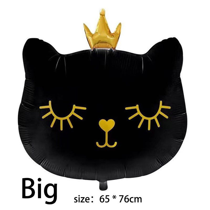 Crown Cat Aluminum Film Party Balloon