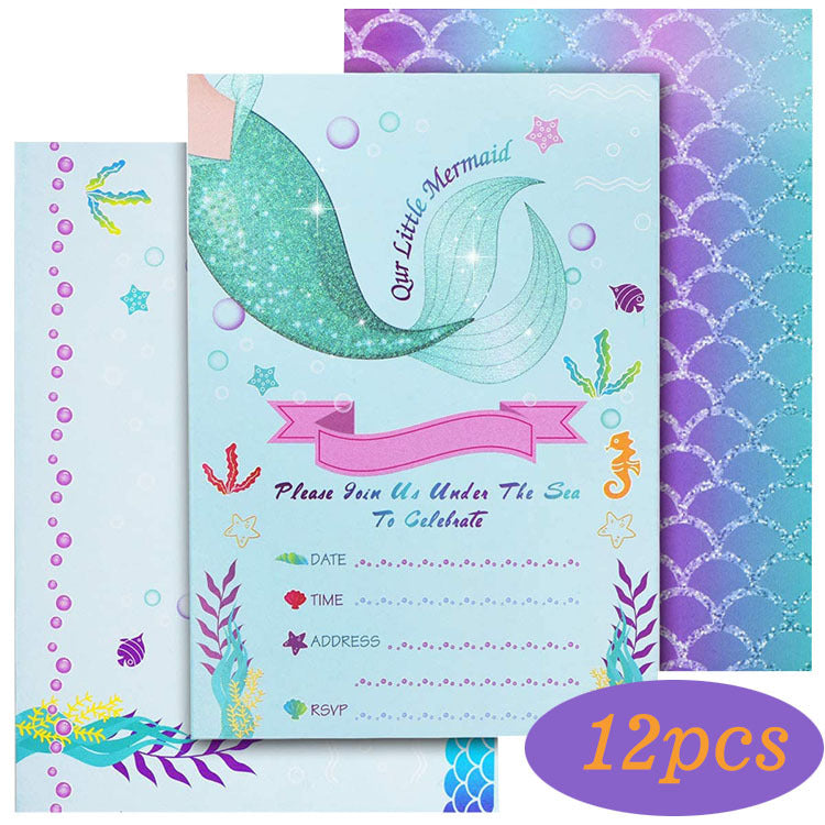 Mermaid Theme Birthday Decoration Supplies
