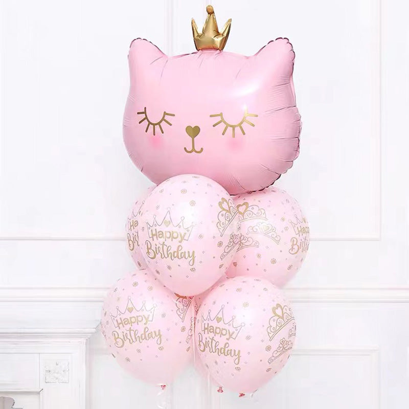 Crown Cat Aluminum Film Party Balloon