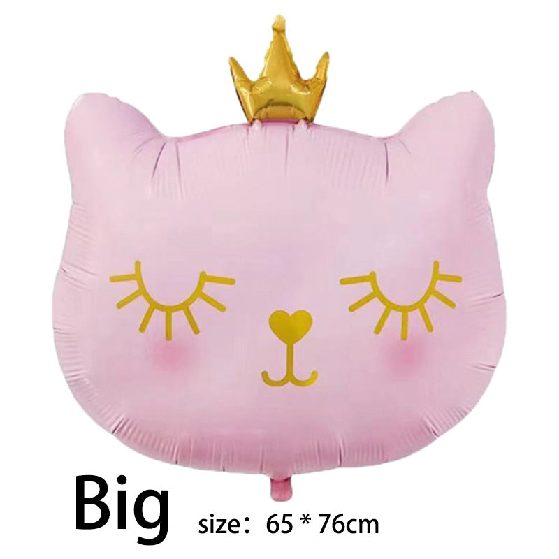 Crown Cat Aluminum Film Party Balloon